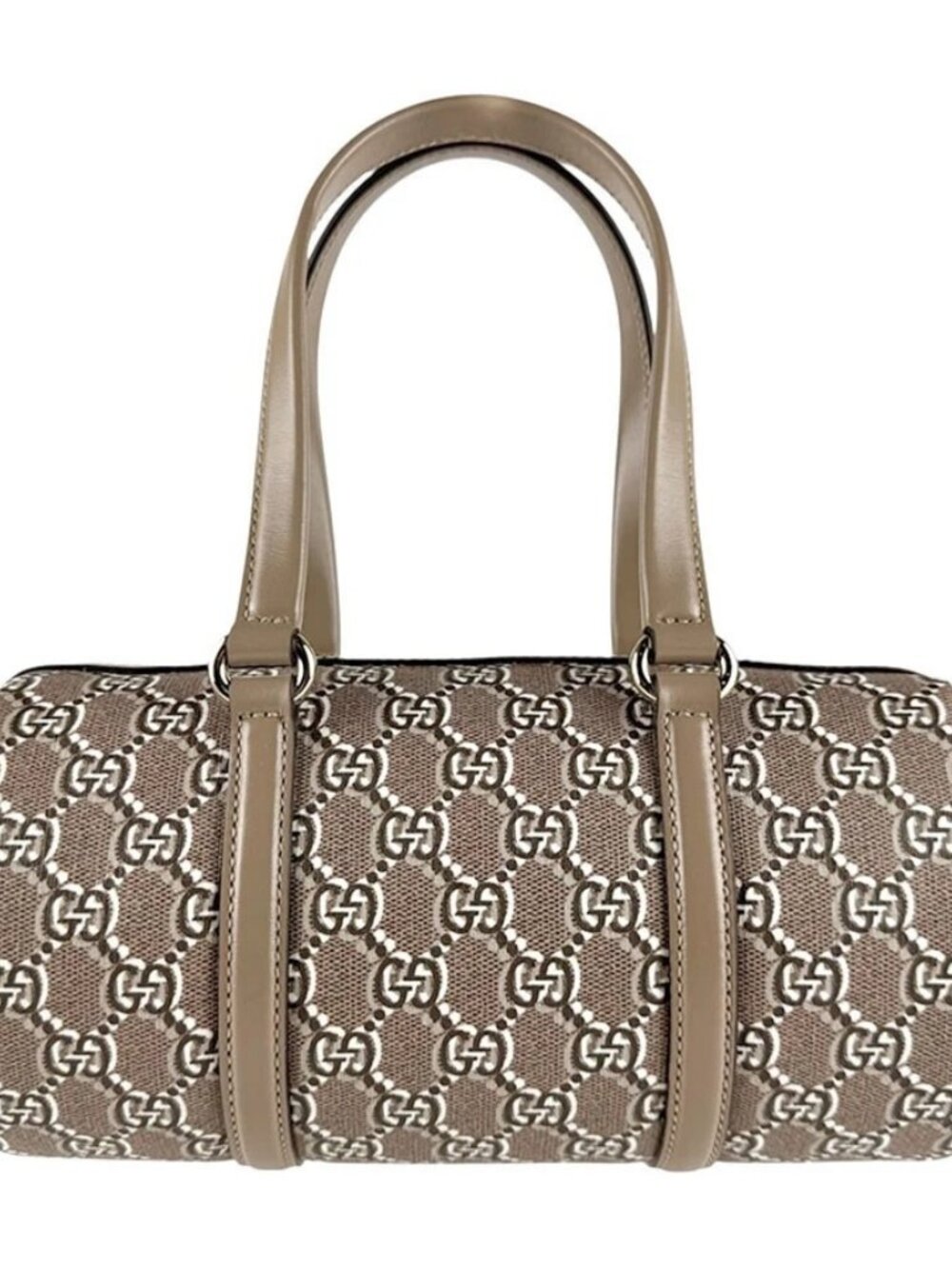 GUCCI GG Shadow Handbag Shoulder Bag Beige PVC/Leather